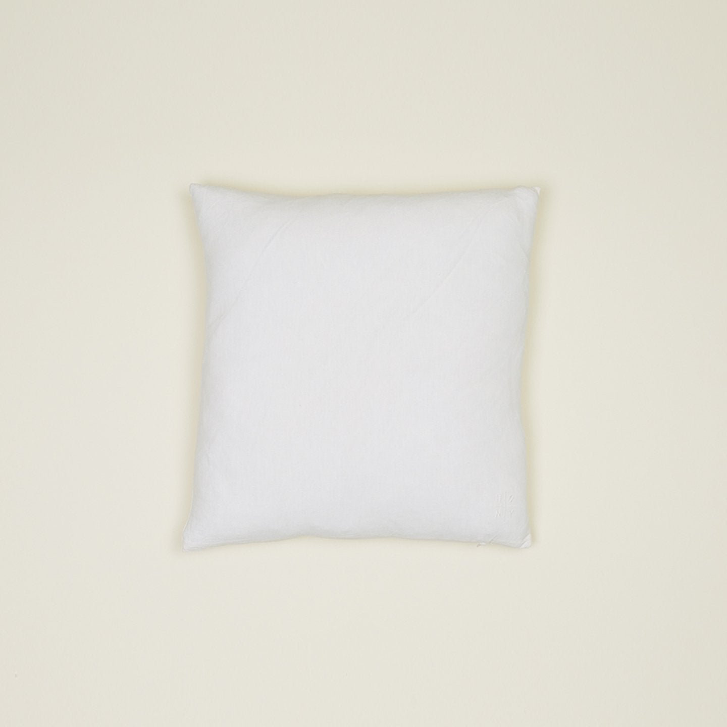 Simple Embroidered Linen Throw Pillow, Petal, Square 22"