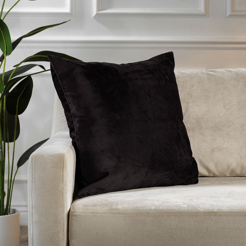 Matte Velvet Cushion Cover - 1 Pc, 51cm x 51cm, Onyx