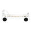 Lit simple blanc en forme de voiture avec roues - à la mode et robuste. Contreplaqué fabriqué. Lattes à structure solide. Rails pour une protection supplémentaire. Lit confortable et pratique. Dimensions: 77,2 po x 40,9 po 29,9 po. Assemblage-1370679373-1370679370