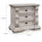 Bryl Oversize Nightstand, 3 Drawers With Bronze Knobs, Antique White
