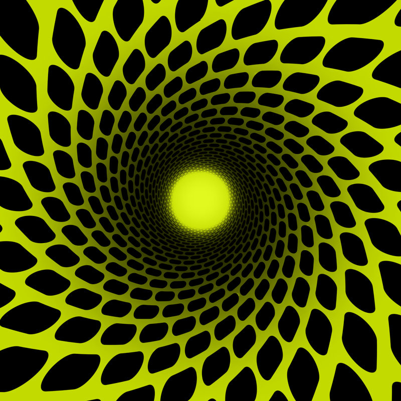 «Kamronbek Hypnosis Spiral», impression sur toile, H 12 po x l 12 po x P 1,25 po