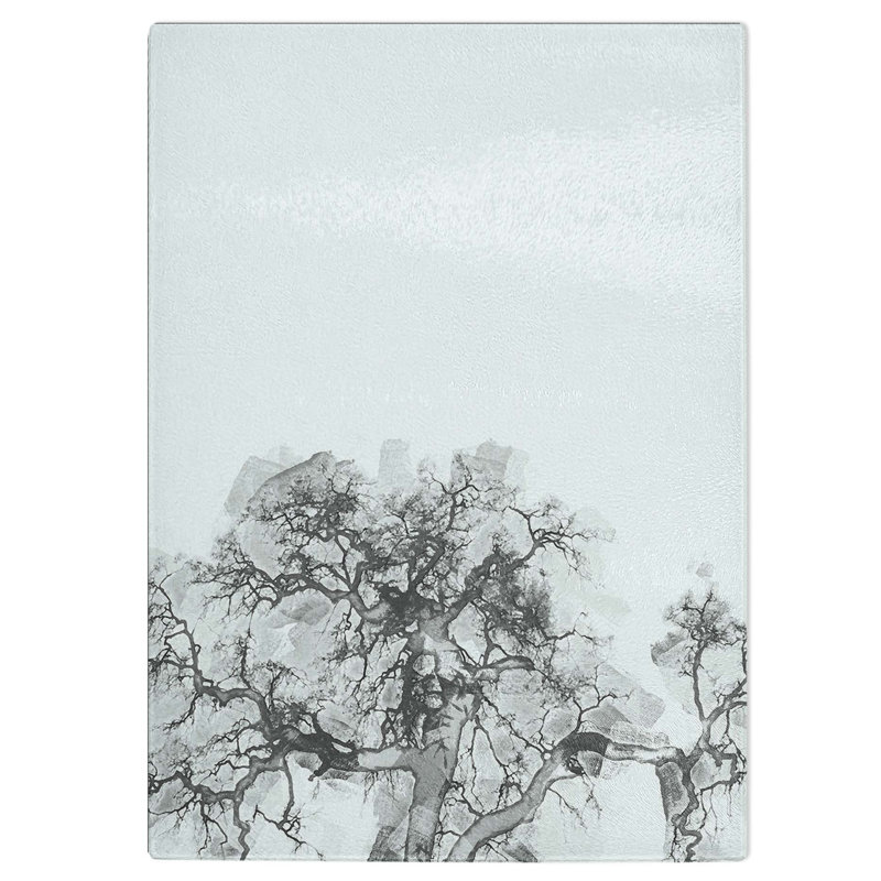 Tempered Glass Old Oak Tree Chopping Board, 28.5 cm W x 39 cm L