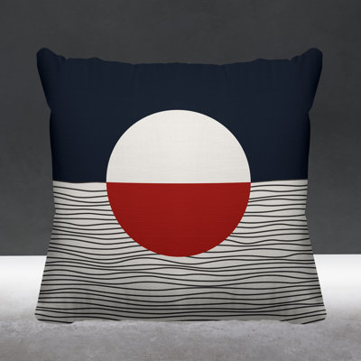 Carmy Abstract Outdoor Reversible Throw Pillow