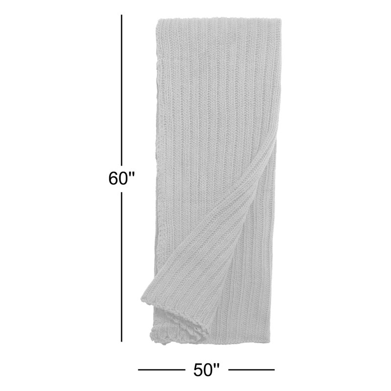 Jeté en tricot Moranda, Gris charbon
