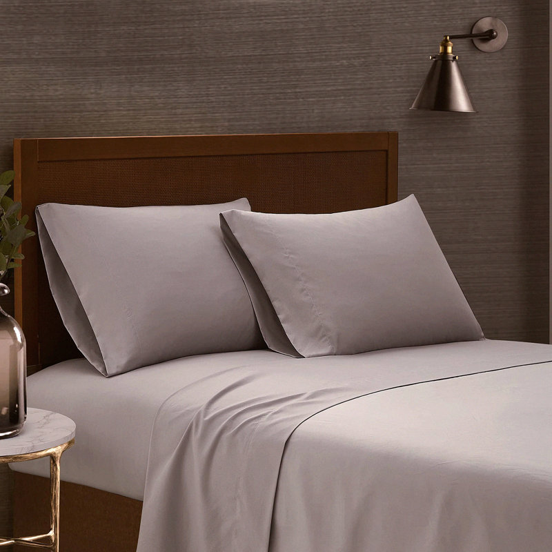 Luxury Soft Grey Microfiber Sheet Set - 7 Piece Solid Split Garment Wash Pillowcase Set