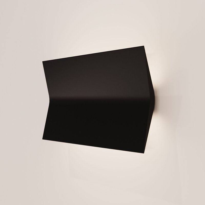 Turo 1 - Light LED Flush Mounted Sconce, 6.5" H x 10" W x 2.75" D, Satin Black