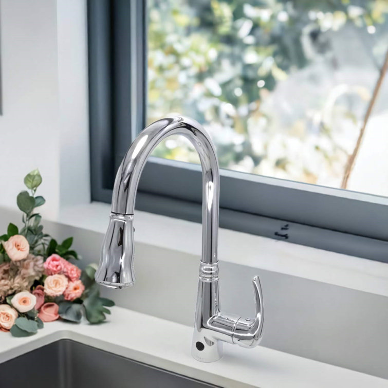 Lulani Moorea Sensor Pull Down Touchless Single Handle Kitchen Faucet