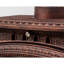 Foyer en fonte bronze, bois