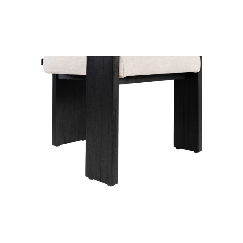Maravi Dining Chair, Off White, Black