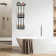 Wall-mounted towel rack with hooks