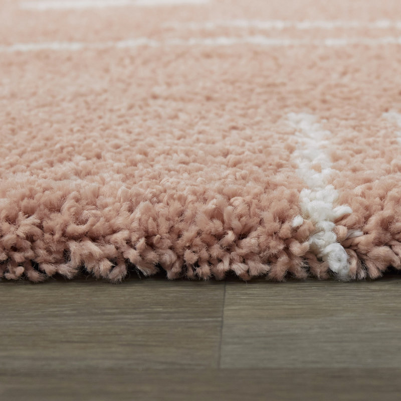 Tapis géométrique à poils longs Morin, Rectangle 6 pi 7 po x 9 pi