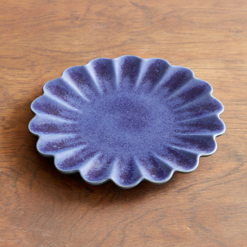 Dhalia Stoneware Salad/Dessert Plate, Blue