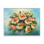 Bouquet de fleurs rétro rose foncé - peinture sur toile-59757739-59787306