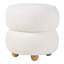 39cm Wide Cylinder Solid Colour Footstool Ottoman