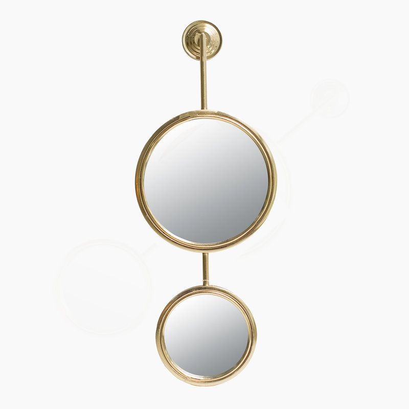 Iron Frame Vertical Round Mirror