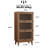 Solid Wood Bookcase with Glass Doors, Multipurpose Wine Storage Cabinet-79003428-79003429