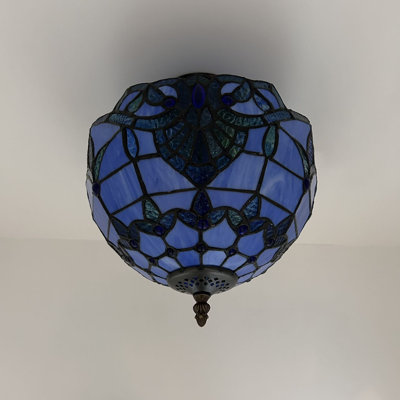 Tiffany Glass LED Flush Mount