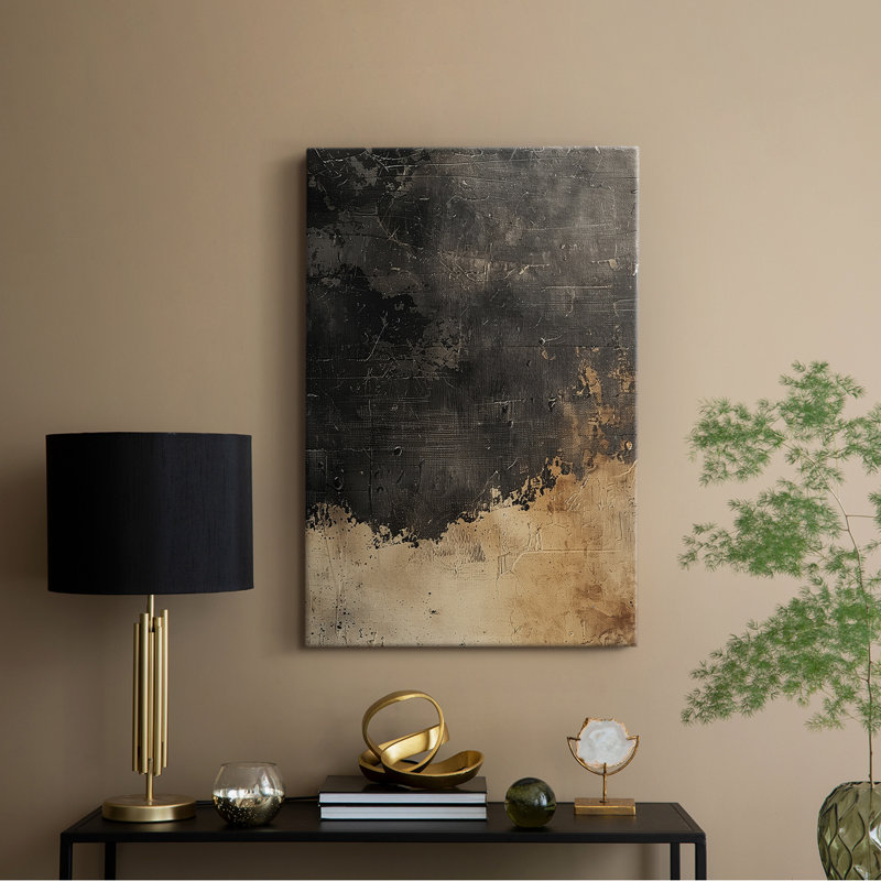 ABSTRACT Series CECXLII - Toile tendue avec châssis de qualité supérieure - Prêt à être accroché, H 60 po x l 40 po