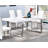 Claycomo Solid Wood Top Metal Base Dining Table-94414667