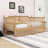 Wood Daybed with Rattan Headboard and Trundle-212739879-212739877