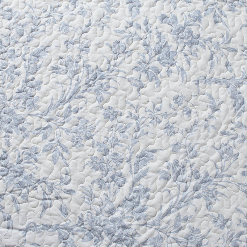 Ensemble de courtepointe en coton Laura Ashley Amberley, Courtepointe simple + 1 taie décorative standard 