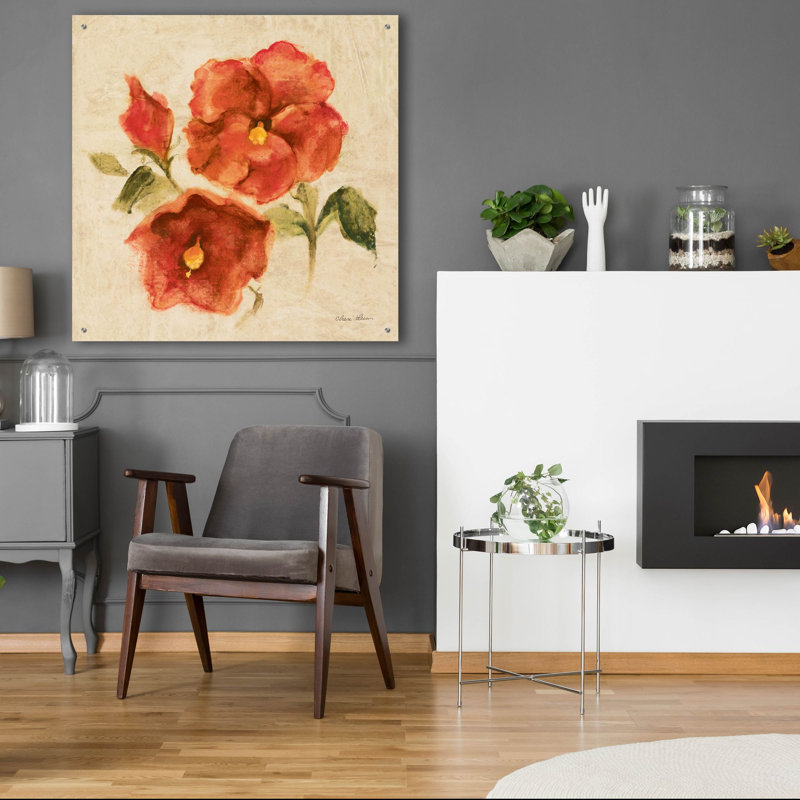«Bright Tropics 3» par Cheri Blum, art mural en verre acrylique, H 36 po x l 36 po x P 0,2 po