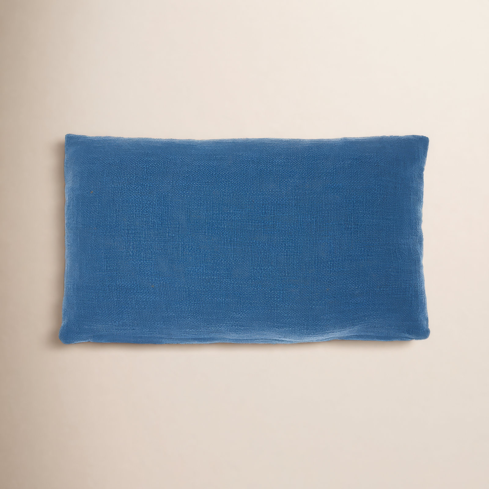 Ruzmira Cotton Lumbar Throw Pillow, Blue
