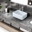 Amuering 19 po Lavabo de salle de bain blanc Topmount