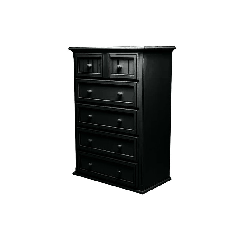 Commode 6 tiroirs Coastal, Noir
