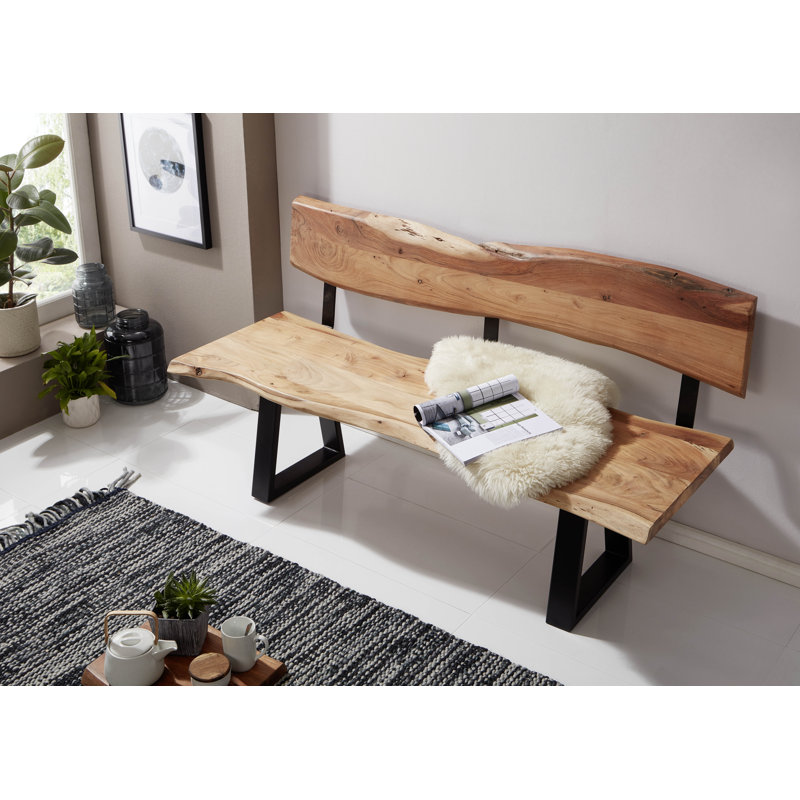 Wyncote Solid Wood Bench, 83cm H x 160cm L x 60cm W