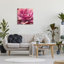 «Pink Succulent Leaves On Canvas» par Amy Hall, peinture-1005669280-1005669283