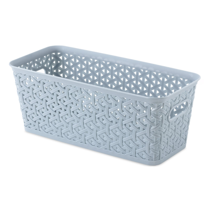 Whitmor Resin Form Half Basket, Blue, Medium