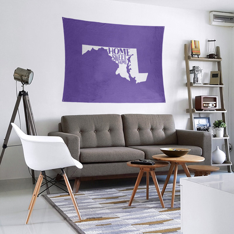 Tapisserie Home Sweet Maryland, H 27,5 po x l 37,5 po, Mauve