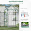 Mini serre d'extérieur avec porte grillagée et fenêtres Outsunny