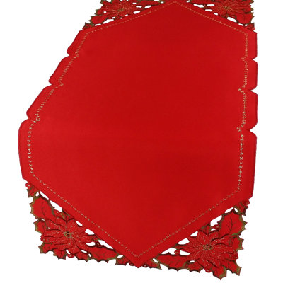 Sallee Embroidered Cutwork Holiday Table Runner