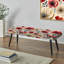 Banc rembourré floral noir-135444879
