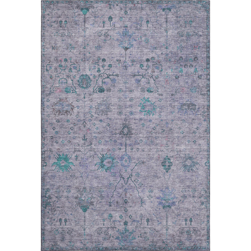 Premium Machine Washable Pinkston Arabesque Rug, Rectangle 9' x 12'