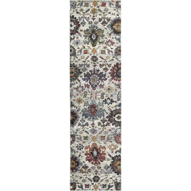 Tapis oriental en pierre Tuma, Tapis de couloir 2 pi 3 po x 8 pi