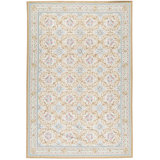 Hand-Knotted High-Quality Ivory and Black Area Rug