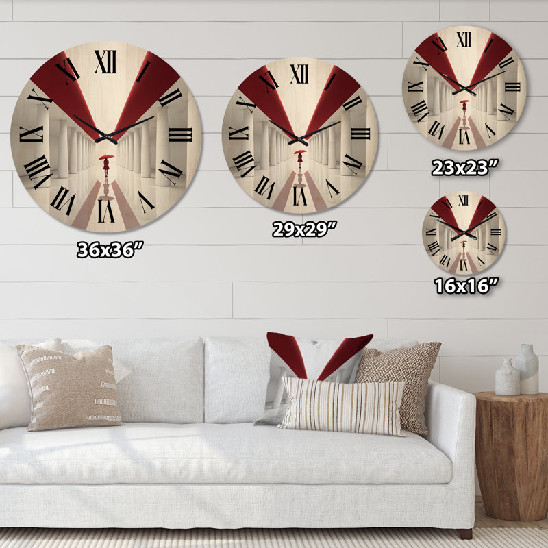 L'horloge murale en bois surdimensionnée minimaliste V, Moyenne