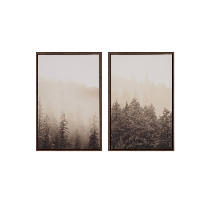 MISTWOOD I - 20" X 30" - BROWN FLOATER FRAME