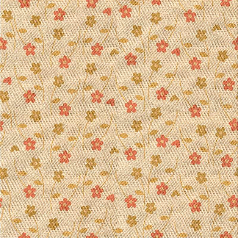 Floral Indoor Rug, Square 6'