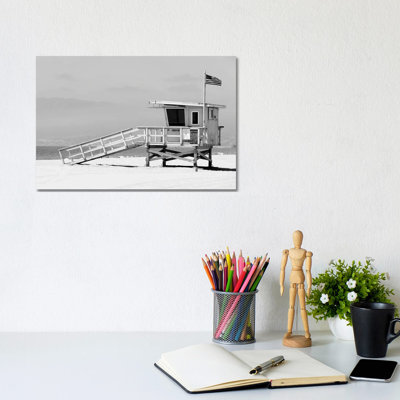 L.A Lifeguard Tower by Philippe Hugonnard - Wrapped Canvas Print