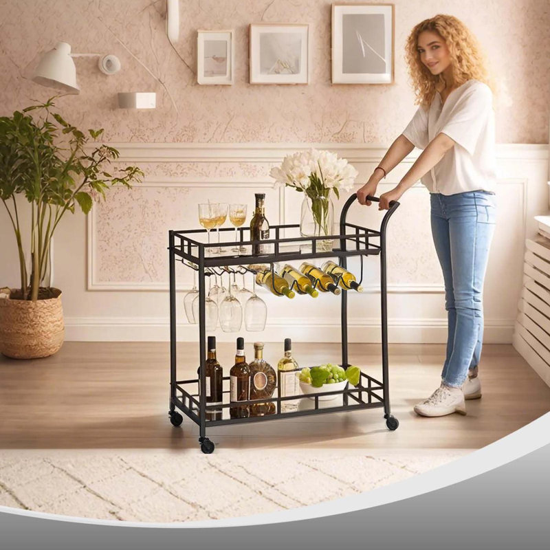 2-tier Metal Bar Cart