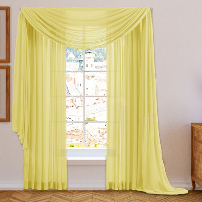 Daxin Sheer Voile Rod Pocket Curtain Panels