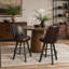 Ensemble de 2 tabourets de bar pivotants avec siège en métal et siège de bar pivotant commercial - assemblage requis-240762958