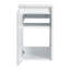 Meuble-lavabo 60 po avec lavabo en résine, portes à fermeture en douceur et armoire à 1 côté, montage flottant, blanc brillant, contreplaqué - 24 po x 2 + 12 po