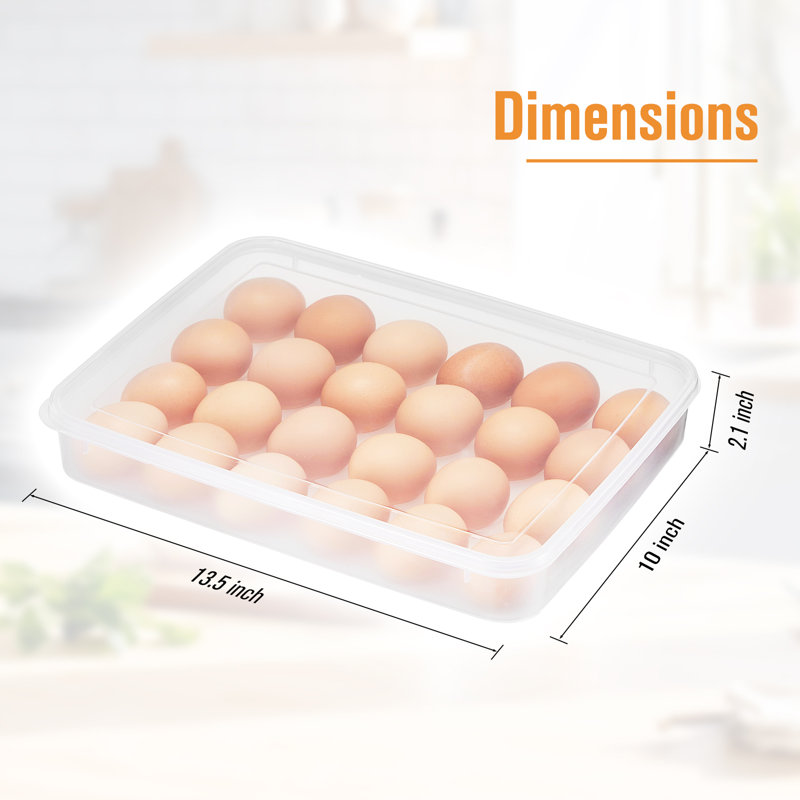 Sorbus Clear Egg Containers and Deviled Egg Carrier Trays with Lids, Set of 2
