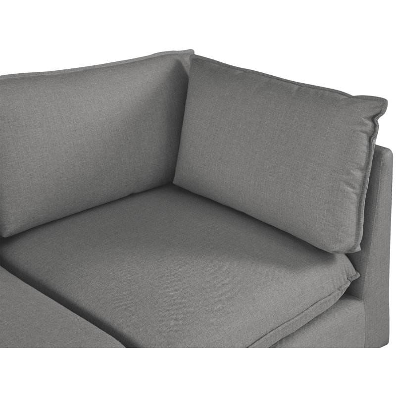 Canapé modulaire Tupman, Tissu gris texturé en lin