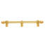Acanthus 12 inches c.c. with 5/8 smooth center long pull Romanesque style with center brace in Antique Brass-702862847-702862816